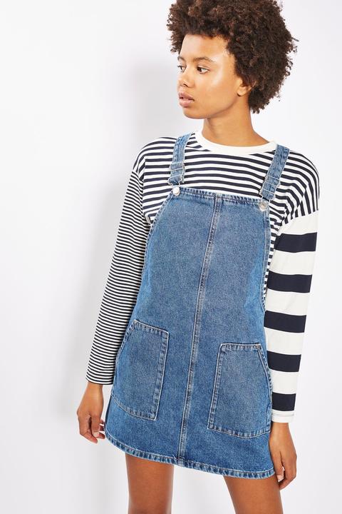 Petite Pocket Mini Pinafore Dress