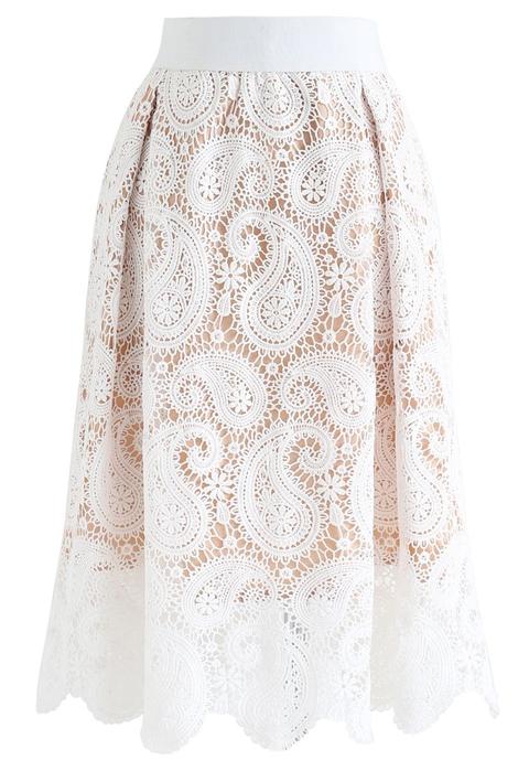 Full Crochet A-line Midi Skirt