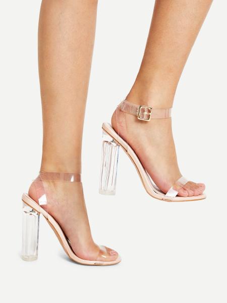 Transparente Heels Mit Fesselriemen