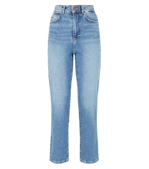Blue Vintage Wash Straight Leg Jeans New Look