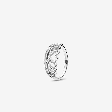 Pandora Hearts Tiara Ring - Sterling Silver / Clear