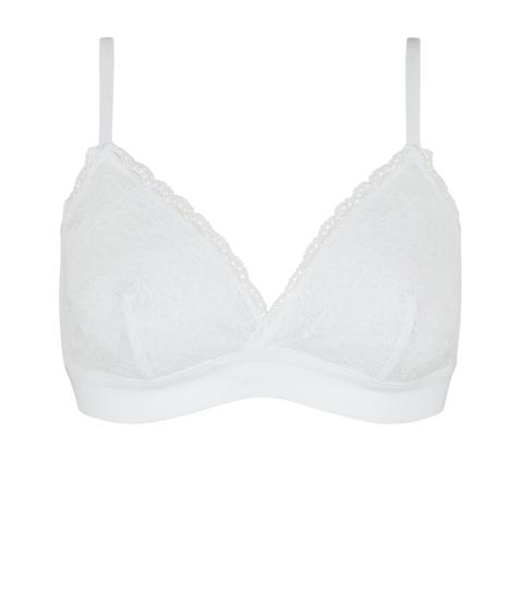 White Lace Bralette New Look