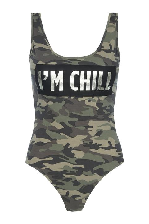 Body Camouflage Con Slogan