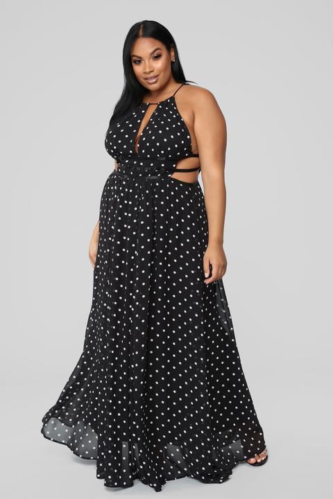 dotted line jumpsuit fashion nova