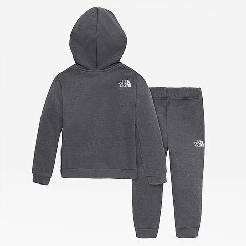 north face tracksuit grey and black