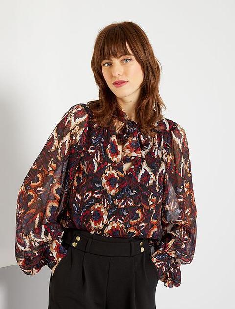 Blouse À Col Lavallière