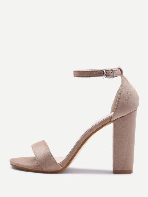 Two Part Block Heeled Sandals