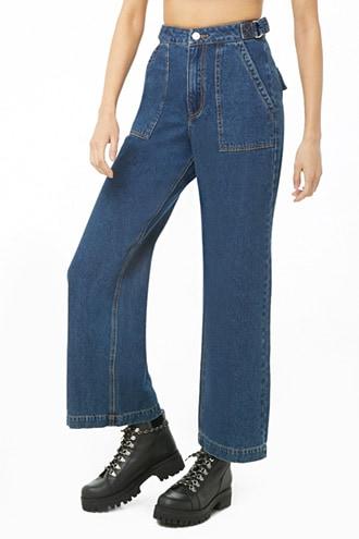 Forever 21 High-rise Wide Leg Jeans 
