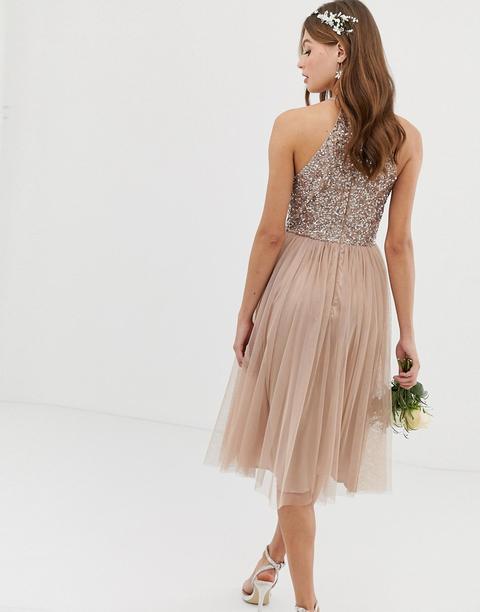 maya bridesmaid taupe blush