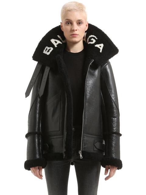 Giacca Oversize In Shearling