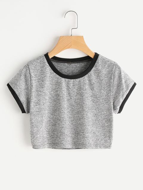 Crop Ringer Tee