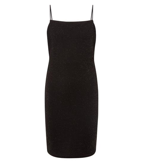 girls black glitter dress