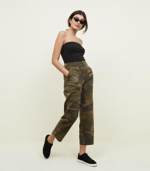 army print jeans new look