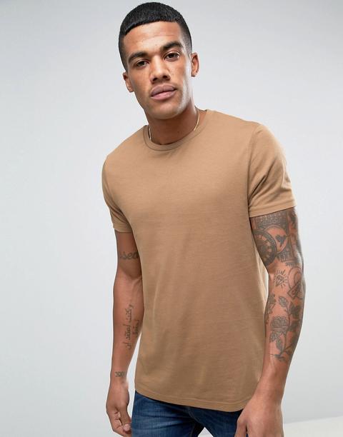 Asos - T-shirt Girocollo Marrone - Marrone