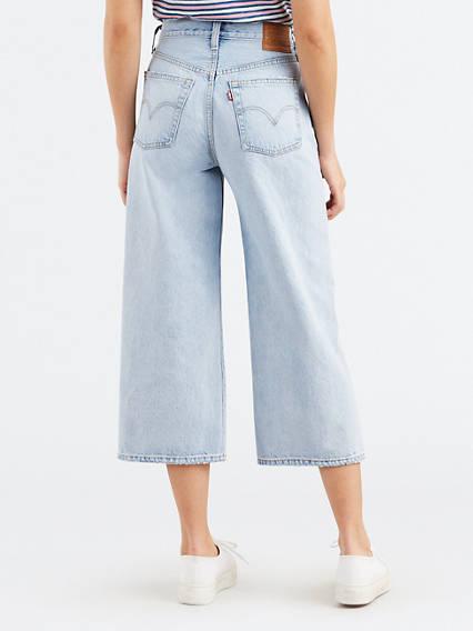 high water wide leg jeans levi's