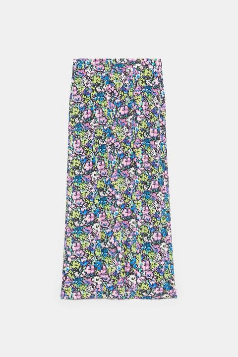 Pantaloni Stampati Con Pieghe