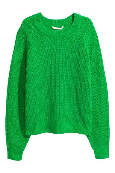 H & M - Jersey En Punto De Canalé - Verde