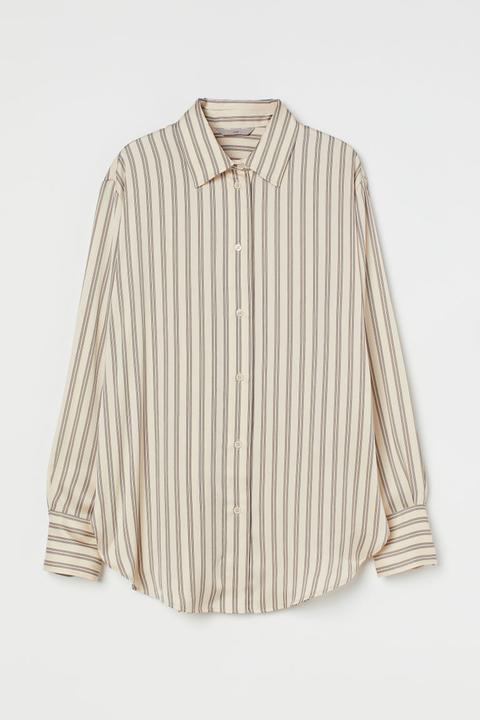 Shirt With A Sheen - Beige