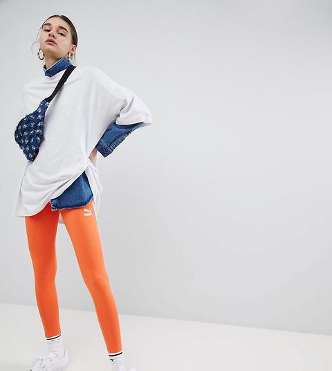 Puma - Leggings Arancioni Con Fettucce - In Esclusiva Per Asos - Arancione