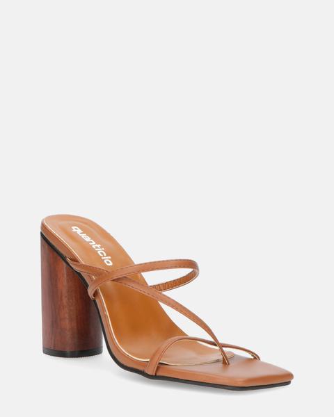 Amparo - Mules In Brown With Wood Heel