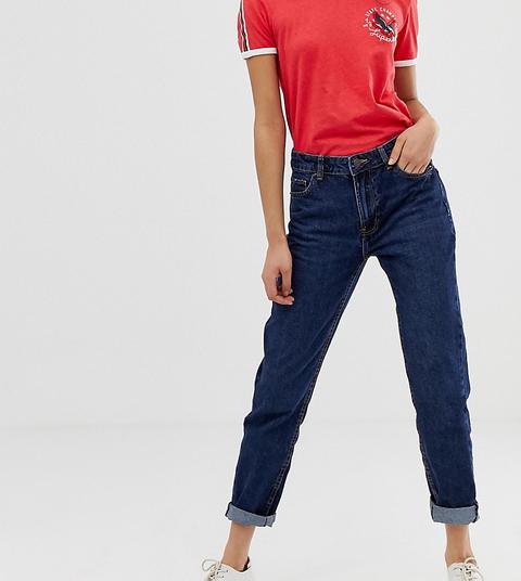 Bershka - Mom Jeans Vita Alta - Navy