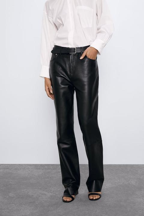 Pantalon En Cuir from Zara on 21 Buttons