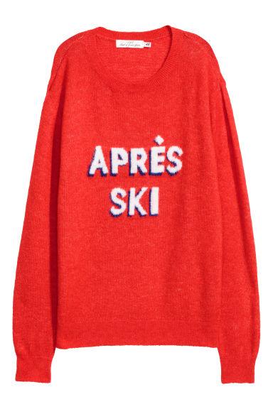 H & M - Jersey En Punto Fino - Rojo
