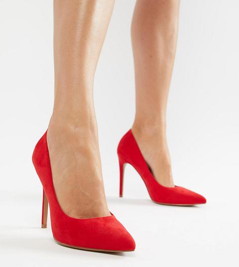 Zapatos De Salón Rojos Con Tacón Alto Y Diseño En Punta Paris De Asos Design