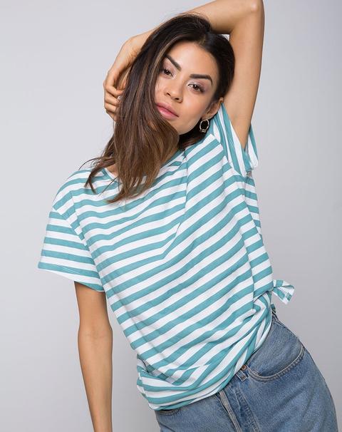 Loose Knot Top In Mid Stripe