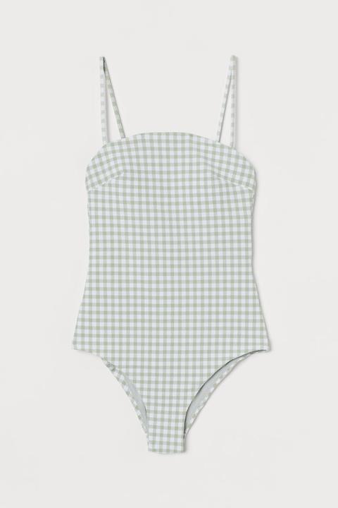 Traje De Baño Con Relleno - Verde