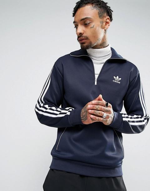 Top De Chándal Con Media Cremallera En Azul Bk7798 London Pack De Adidas Originals
