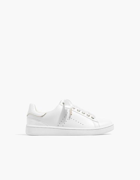 Sneaker Bianca Dettaglio Lacci Bianco