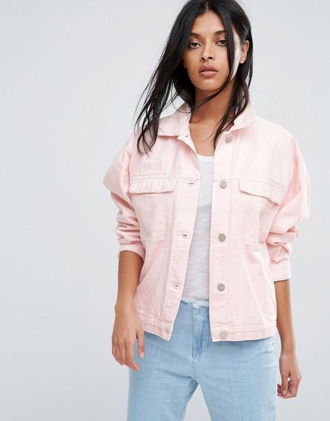 Waven - Karin - Giacca Di Jeans Oversize Rosa - Rosa