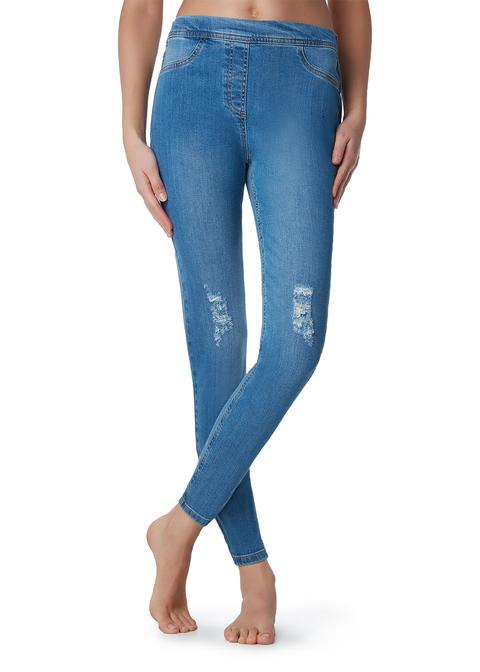 Leggings Jeans Strappi