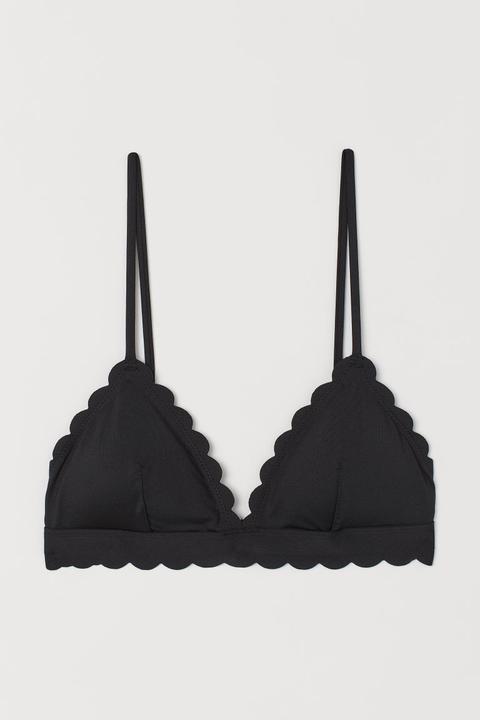 Top De Bikini Con Relleno - Negro