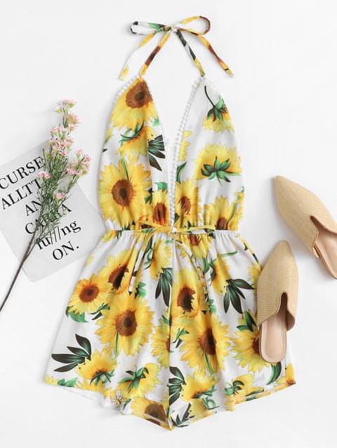 Tuta Girasoli, Coulisse In Vita E Scollo All'americana