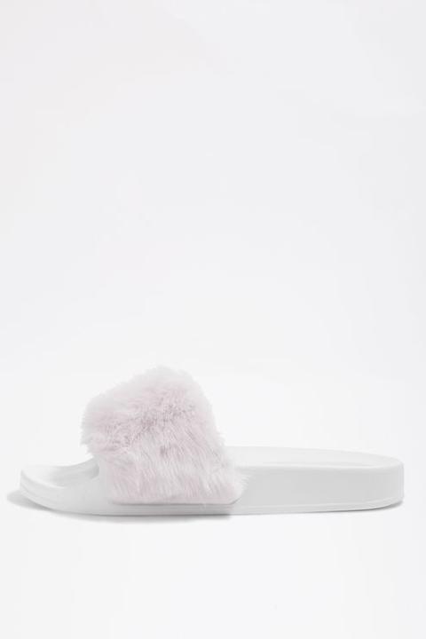 Hoot Faux Fur Sliders