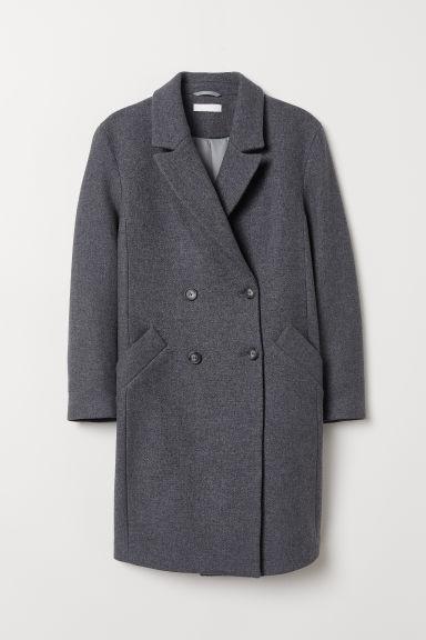 H & M - Cappotto In Misto Lana - Grigio