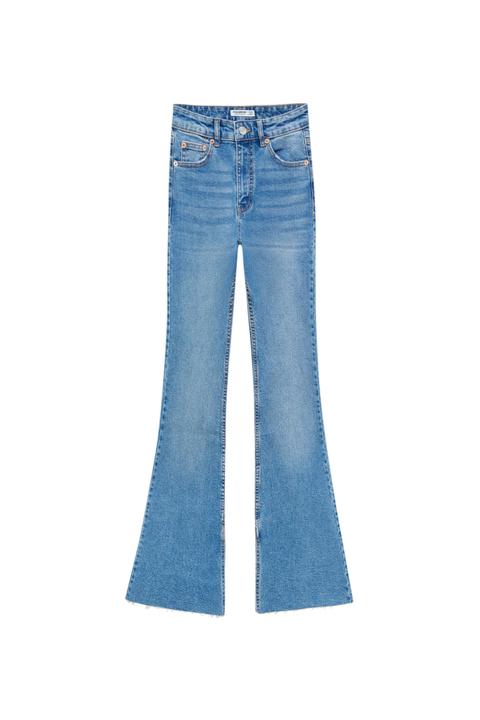 Jeans Flare Tiro Alto Abertura