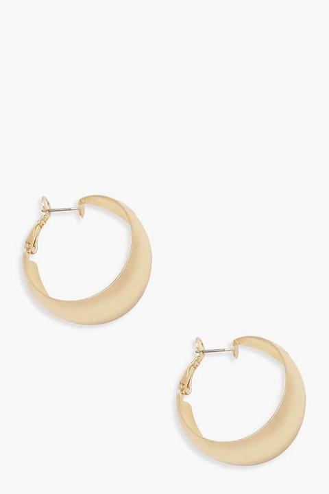 Wide Simple Hoop Earrings