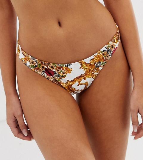 Esclusiva Boohoo - Slip Bikini Con Stampa Di Catene - Multicolore