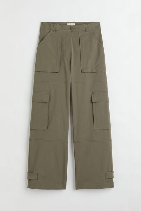 Pantalón Cargo Recto - Verde