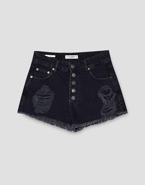 Shorts Denim Mom Fit Strappi