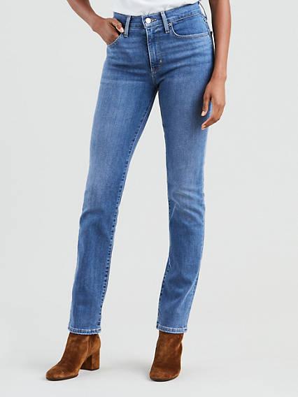 724™ High Waisted Straight Jeans Bleu / Second Thought