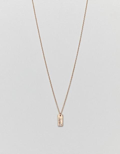 Designb London - Collana Oro Con Pendente A Barretta - Oro
