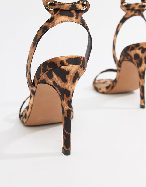 leopard print barely there sandals
