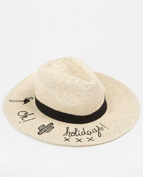 Sombrero De Paja Con Mensaje