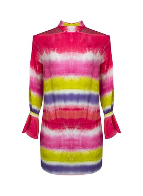 Mini Vestido Listra Tie Dye Fluor