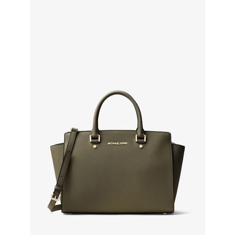 Bolso Satchel Selma Grande De Piel Saffiano