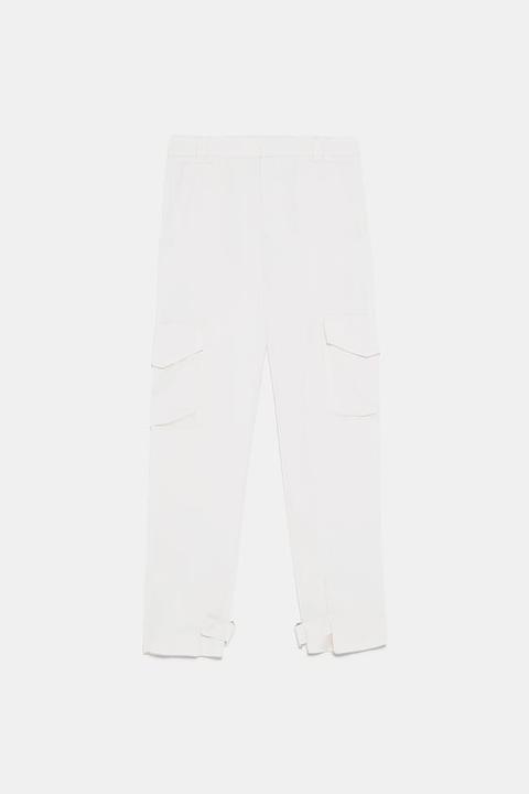 Satin Cargo Trousers